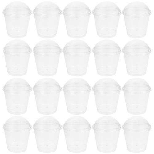 25 Sets Transparante Eensgebruiks Dessert Beker Met
