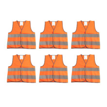 6 stuks kinder veiligheidsvest fluorescerend maat S