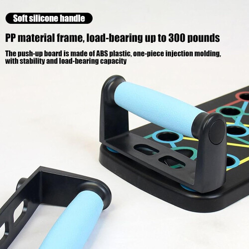 Foldable PushUp Stand System, ABS Multifunctional Home Workout Equipment 2