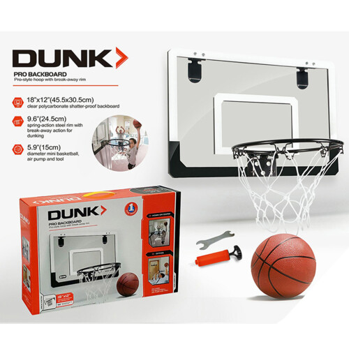 1pc No Punching Hanging Basketball Board Mini Backboard Black 1