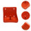 1Pc Red Plastic Iron Livestock Feeder Box for Sheep Cattle Feeding 3
