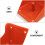 1Pc Red Plastic Iron Livestock Feeder Box for Sheep Cattle Feeding 10