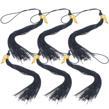 Graduation Quaste Charm Schwarz Polyester 6 Stk 39,8 Cm