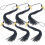 Graduation Quaste Charm Schwarz Polyester 6 Stk 39,8 Cm 1