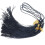 Graduation Quaste Charm Schwarz Polyester 6 Stk 39,8 Cm 8