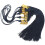 Graduation Quaste Charm Schwarz Polyester 6 Stk 39,8 Cm 10