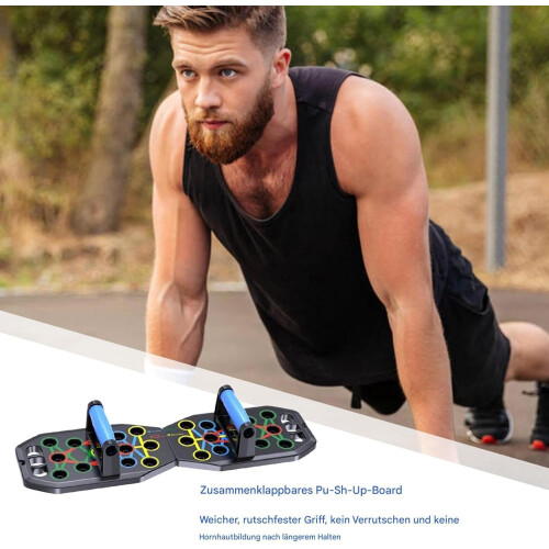 Push Up Board Set, NonSlip Strength Training, Full Body Workout for Adults 1