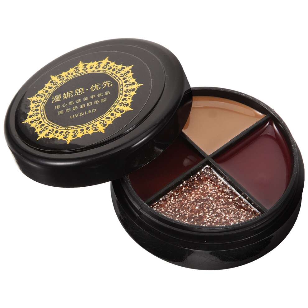 1 Sztuka Paleta Do Paznokci ŻElowa 4-Kolorowe Akcesoria Dla Dziewczynki-image