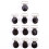 10Pcs Round Metal Pacifier Clips With Buckle Holders For Sewing 7