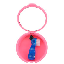 Set Scatola Portatile Per Denti Falsi Con Spazzolino