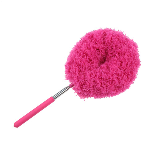 Microfiber Dusting Tool Extendable Telescoping Cleaner Flexible Head Detachable Handle Lightweight Red For  Ceilings
