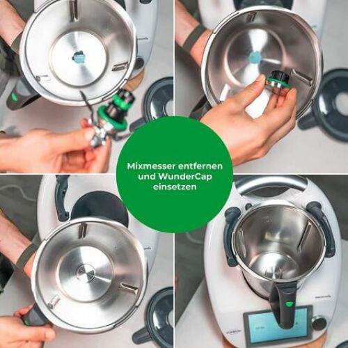 Προστατευτικό κάλυμμα WunderCap για Thermomix TM6,TM5,TM31, Πολυχρηστικό καπάκι μπολ, λεπίδες 2