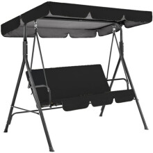 Replacement Canopy For 3Seater Swing Chair Waterproof Oxford Cloth, UVResistant Patio Cover Beige