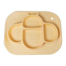 Piatti per bambini in silicone con ventose migliorate, facili da pulire e compatti, leggeri, ideali come regalo per baby shower, dai 6 mesi in su, in