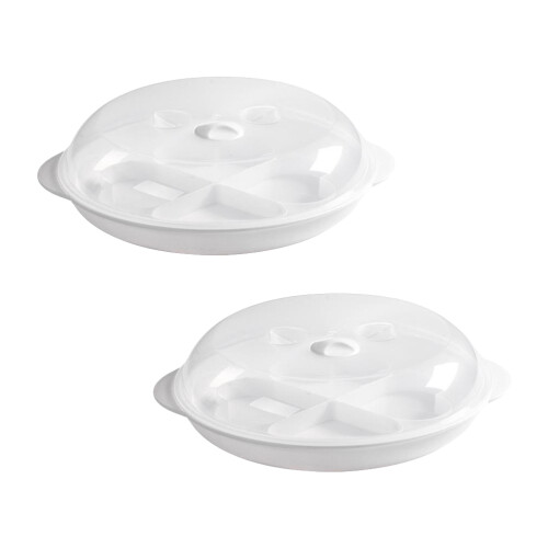 Egg Poachers Gekookt Ei PP Wit 2 Stuks