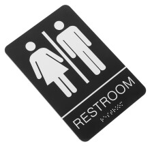 zelfklevend acryl braille toiletbordje unisex voor kantoor, thuis, badkamer