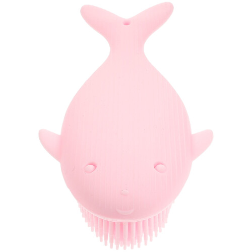 Brosse Silicone Bébé Rose Exfoliante Massage Doux 1