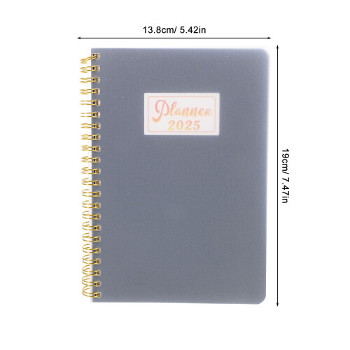 Agenda Compact Noir Avec Spirale Pour Élèves 2