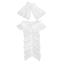 Set Ruffle Kraag En Manchetten Vintage Kostuumaccessoire Voor Feesten