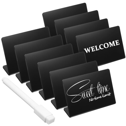 10 Pcs Standing Sign Acrylic Buffet Tent 1