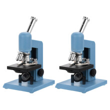 2 Piezas Microscopio Miniatura Plástico 1:12 Azul Para Escena