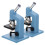 2 Piezas Microscopio Miniatura Plástico 1:12 Azul Para Escena 11