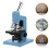 2 Piezas Microscopio Miniatura Plástico 1:12 Azul Para Escena 10