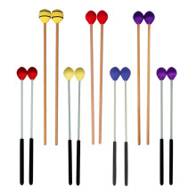 Een Paar Marimba Drumstokken Rubber Mallet Met Handvat (Rood)