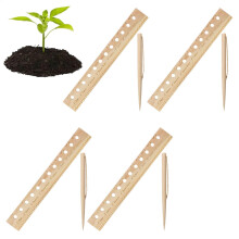 Set of 4 Planting Rulers Seed Spacing Tool for Precise Sowing