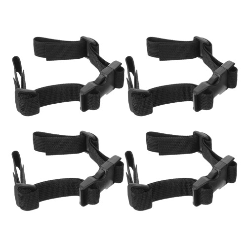Raindrops Rugzak Borstclip Zwart 4 Stuks