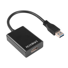 1usb3.0 Adaptateur USB Noir Pour Jeu Film Affichage Full Hd