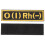 O Blood Type Patch Für Rucksack Kleidung 1