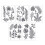 5Pcs Butterfly Flower Stencils 6.7x5In Reusable PET-blade 1