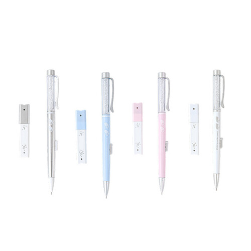Ergonomic Handle Automatic Mechanical Pencil With Box of-silver 1