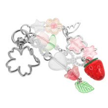 Praktische Aardbei Keychain , Sleutel En Auto Decoratie