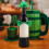 1Set St Patricks Day Weinflaschenkappen Krawatten 5