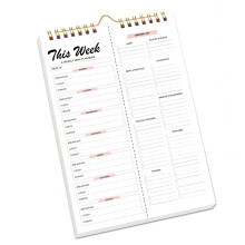 Weekly Diet Organizers Meal Planning Pad With Coils-No. 3