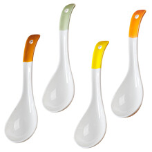 Ceramic Soup Spoon Set, Asian Style with Smooth Surface and Ergonomic Design, Non-slip Handle for Easy Cleaning and Versatile Use in Your Home Dining