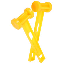 2Pcs Yellow Tent Hammer Pe Material Camping Safety Tool