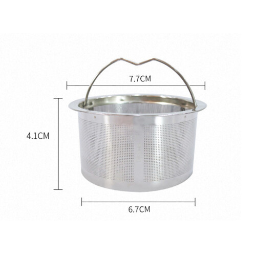 2Pcs Fine Mesh Stainless Steel Tea Strainer Tea Filter Silver 1