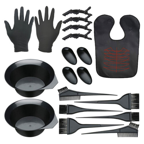 Kit De Coloración Para 19 Piezas Con Tazón, Cepillo Y 2