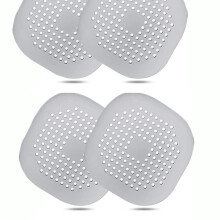 Siliconen afvoerbeschermer met verzwaarde roestvrijstalen accenten, goede grip, haarvanger met onbelemmerde waterdoorstroming voor keuken- en