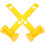2Pcs Yellow Tent Hammer Pe Material Camping Safety Tool 10