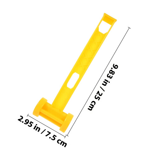 2Pcs Yellow Tent Hammer Pe Material Camping Safety Tool 1