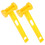 2Pcs Yellow Tent Hammer Pe Material Camping Safety Tool 9