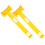 2Pcs Yellow Tent Hammer Pe Material Camping Safety Tool 8
