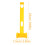 2Pcs Yellow Tent Hammer Pe Material Camping Safety Tool 3