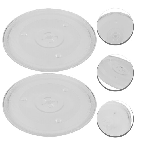 2 Unidades De Cristal Para Microondas 27 Cm 2