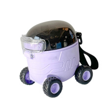 Funny Spaces Vehicle Shape Kids Bottle Convenient Carry-Purple
