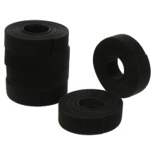 6 Kabelbinder Selbstklebende Riemen Schwarz